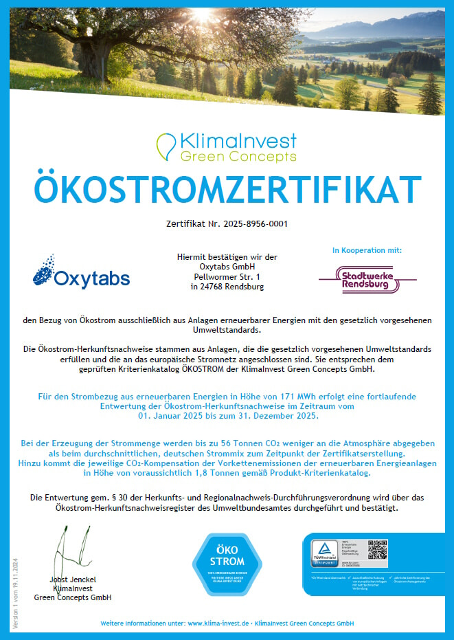 Ökostromzertifikat 2025