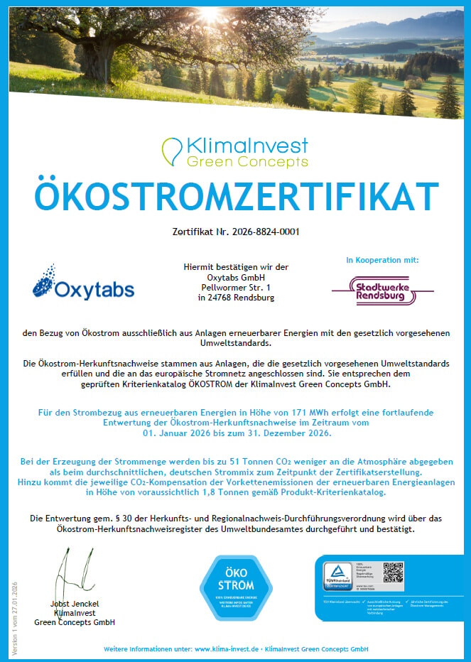 Ökostromzertifikat 2026
