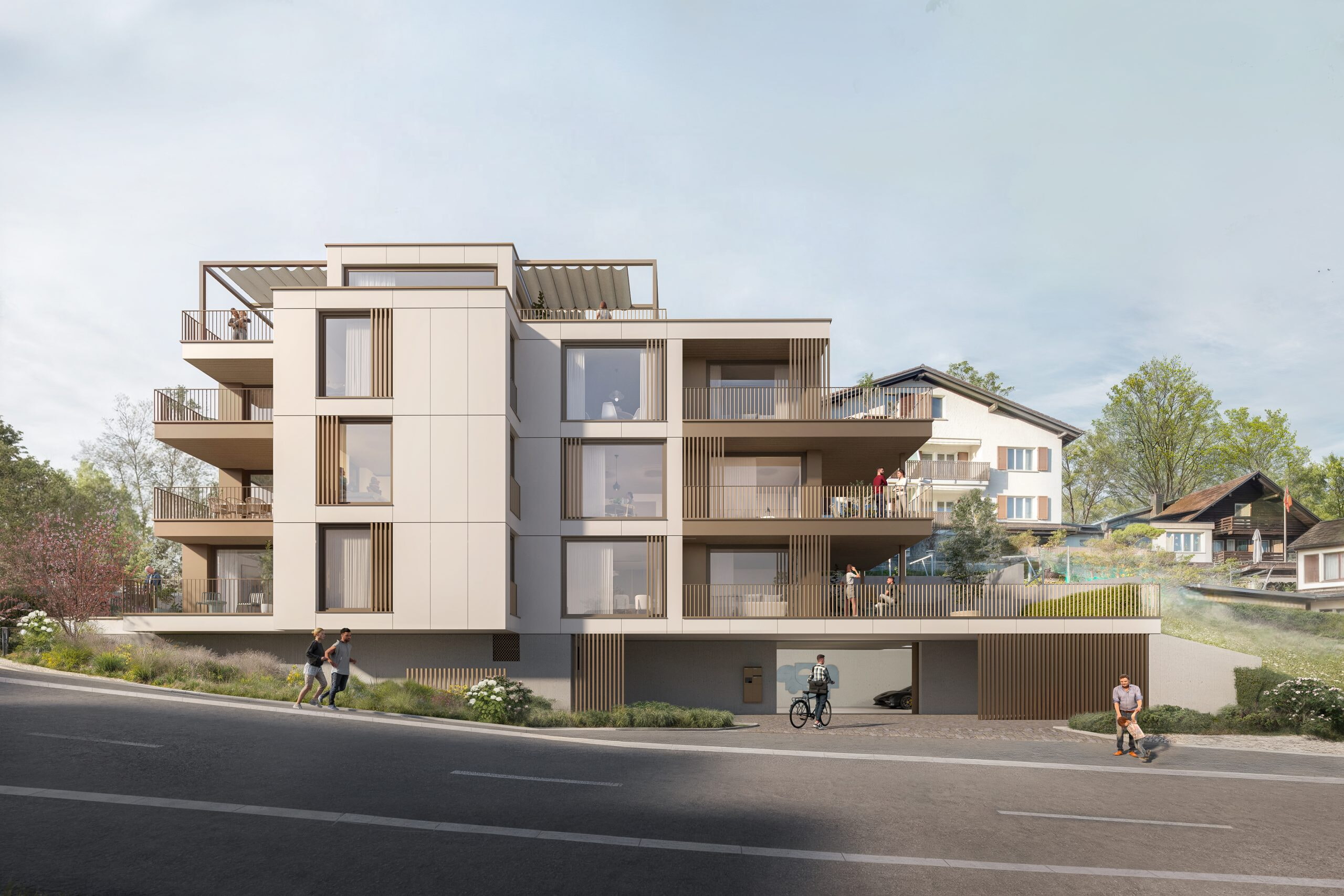 2417 Résidence Épuré Visualisierung Aussen 1