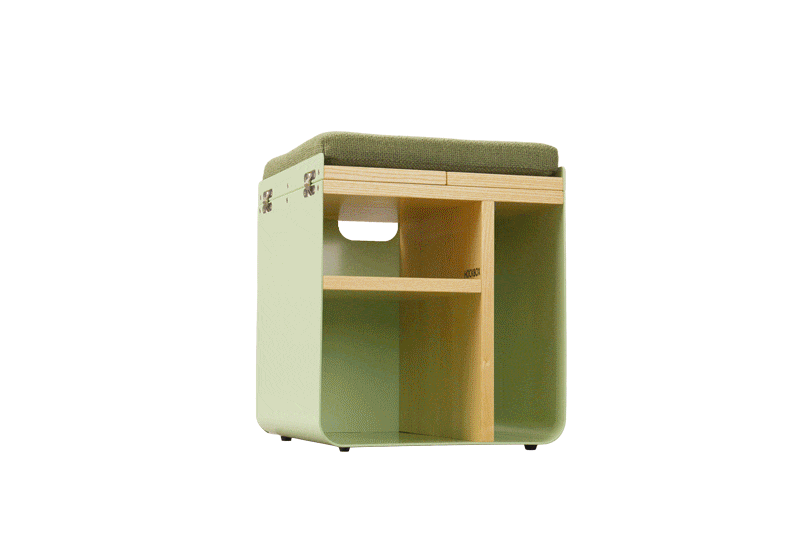 Hockbox Animation Schulmoebel