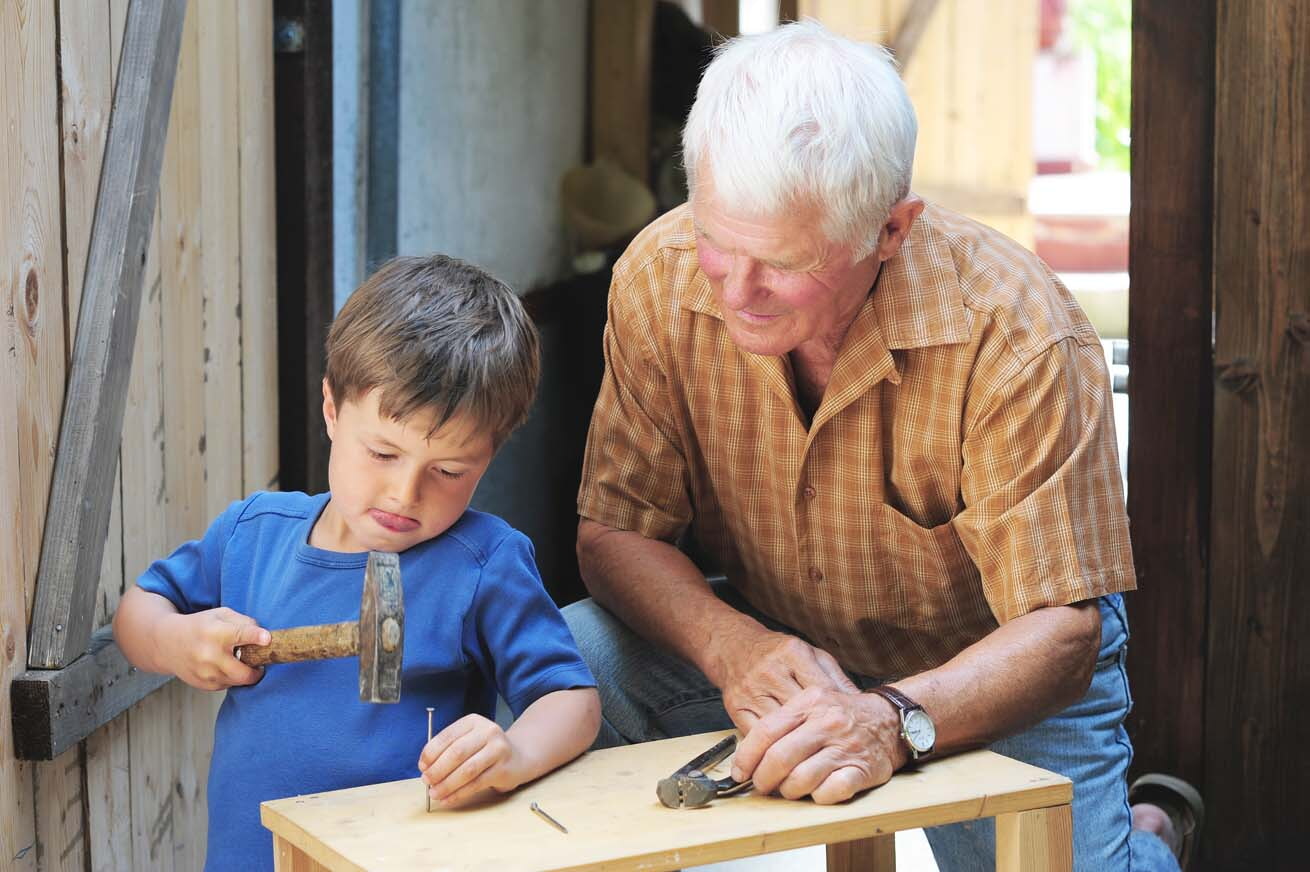 Basteln mit dem Opa