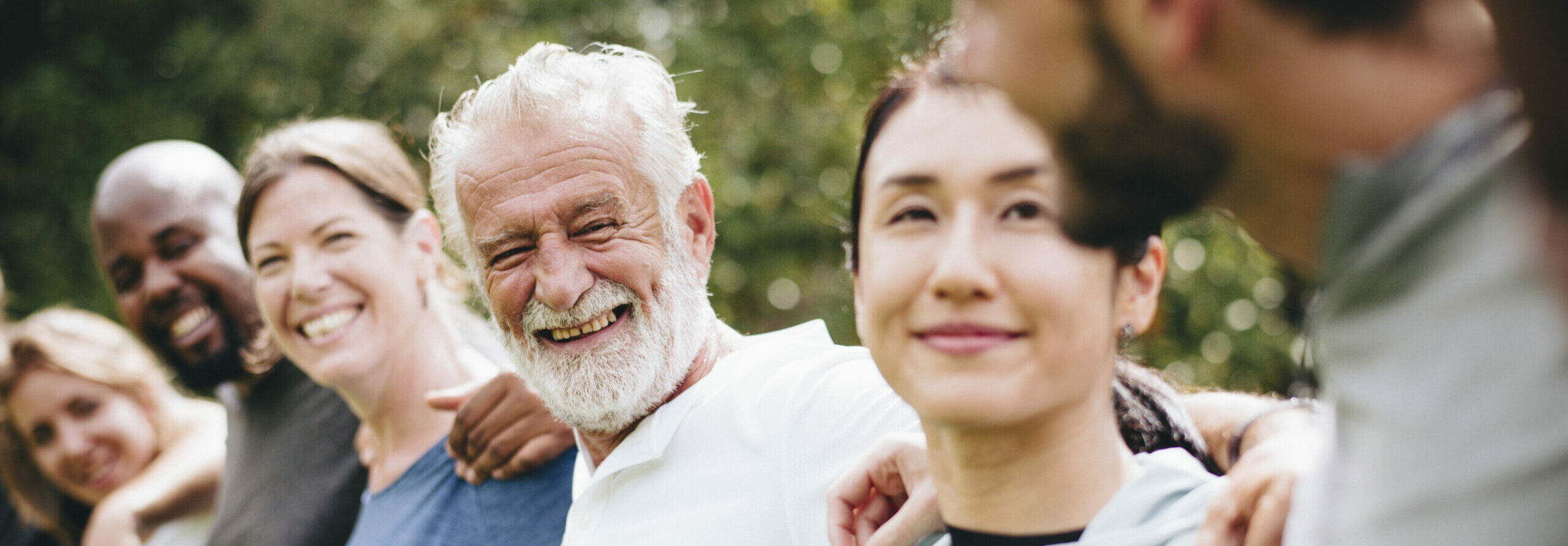 Happy Diverse People Together In The Park
