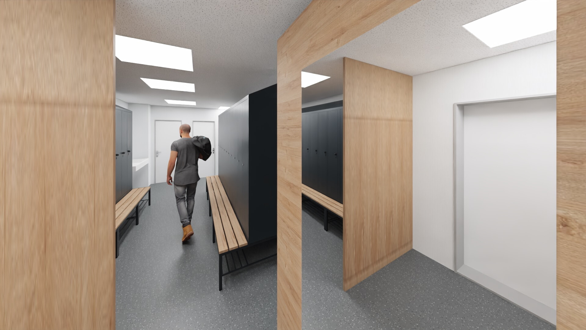 TROX Visualisierung Garderobe Herren Dla 01 F
