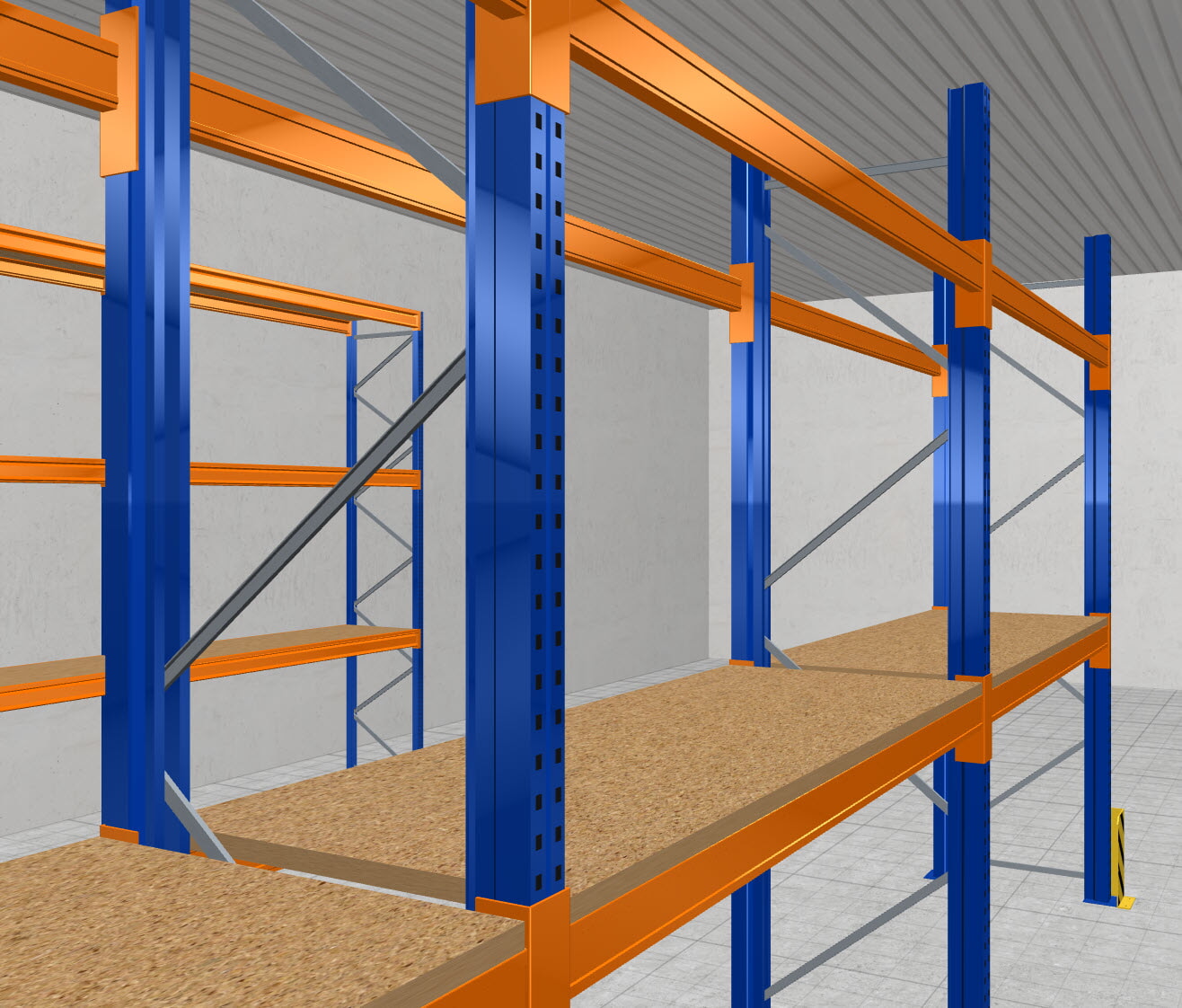 Visualisierung Lagerregale