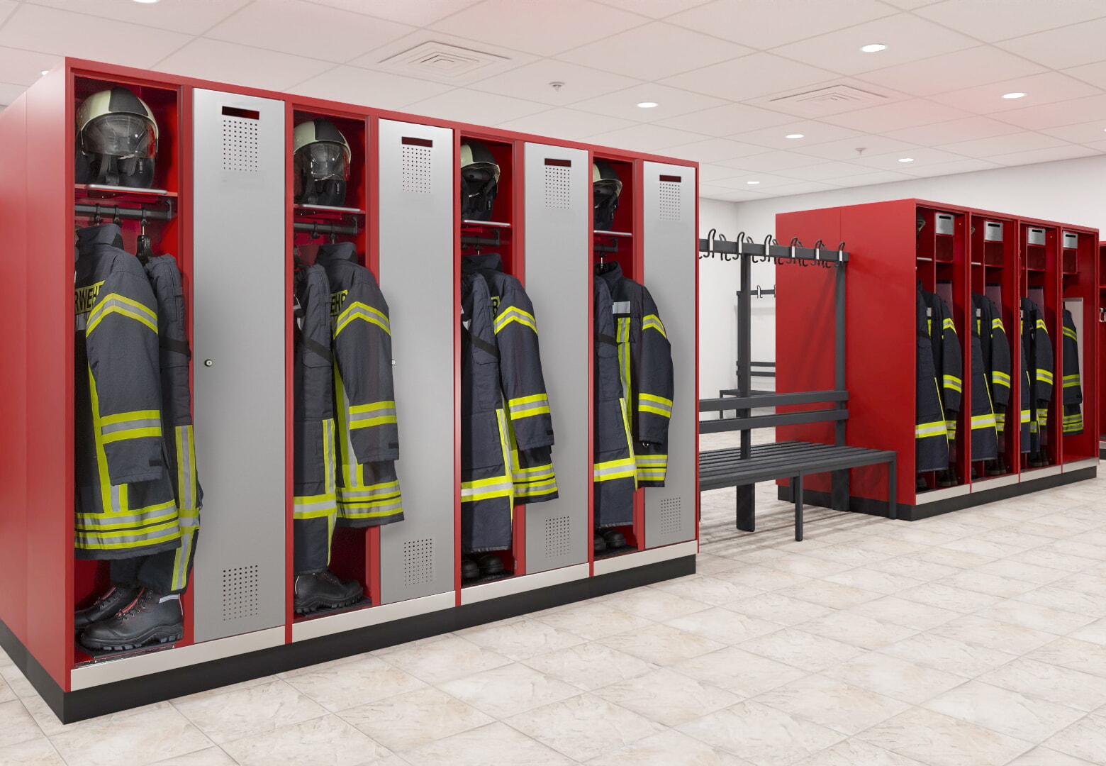 Makk Feuerwehrschraenke KOMBI 3000 9006