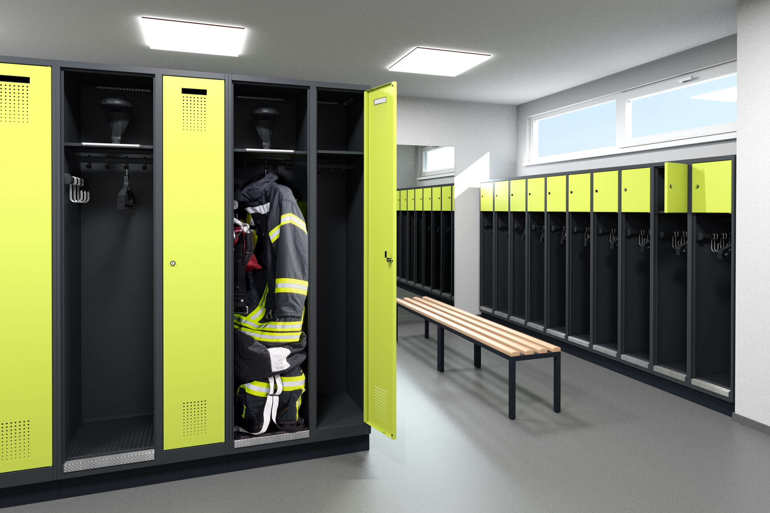 Makk Feuerwehrschraenke YOUNGSTER 7016 Viridingruen Scaled