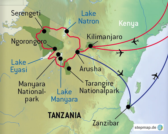 Tanzania Karte 2020