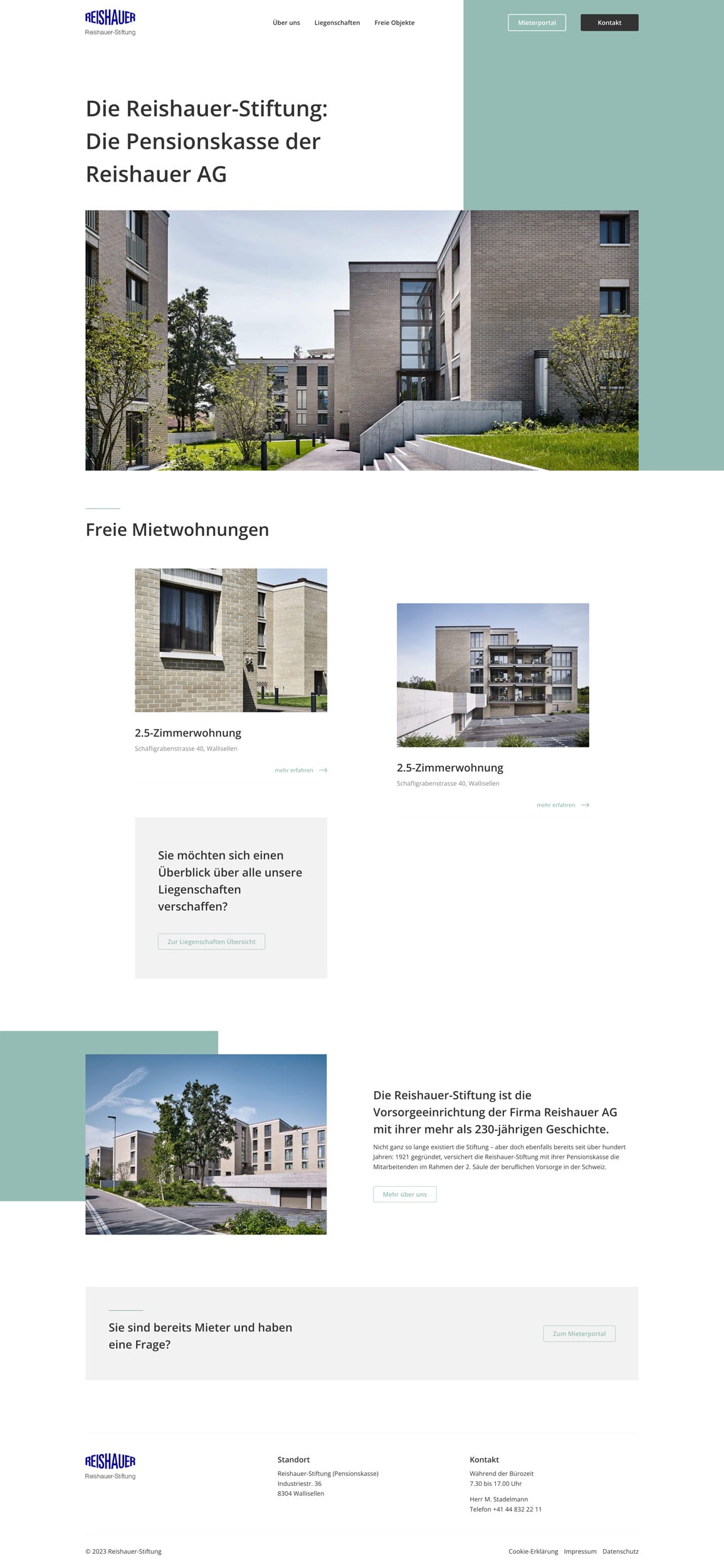 Homepage Design Reishauer
