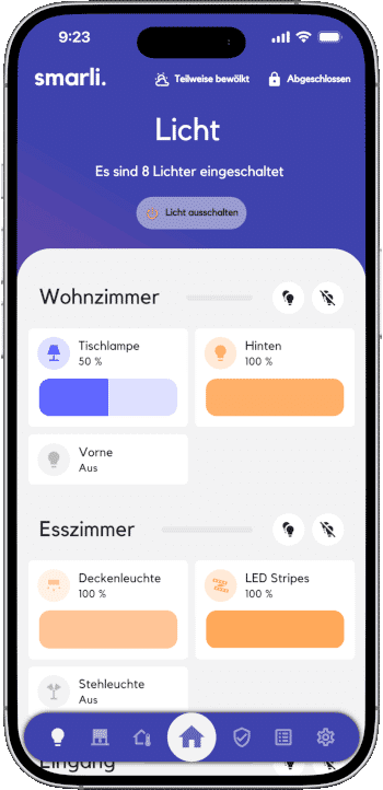 smarli. Smart Home App Lichter