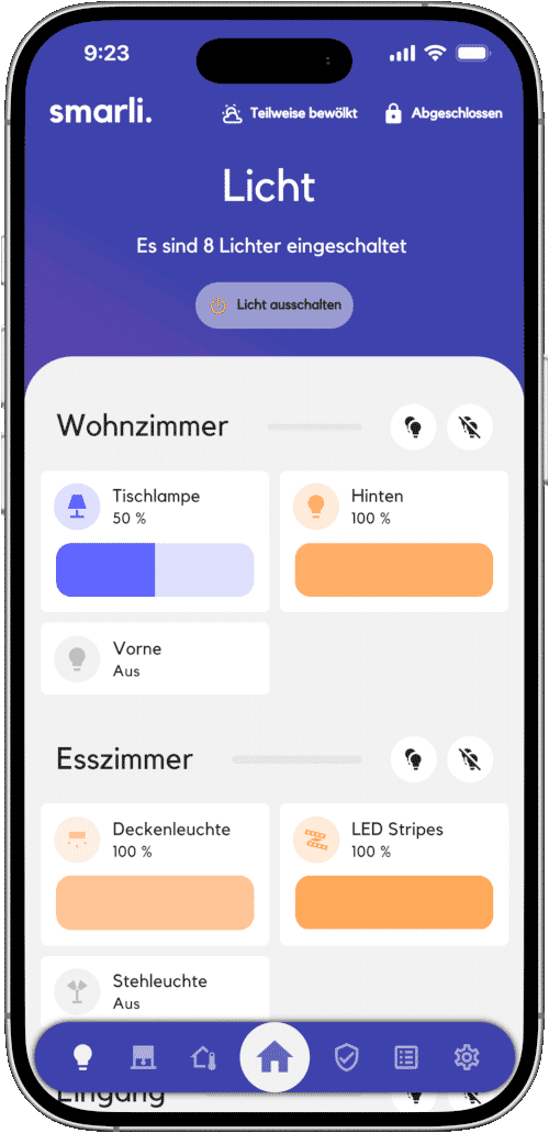 smarli. Smart Home App Lichter