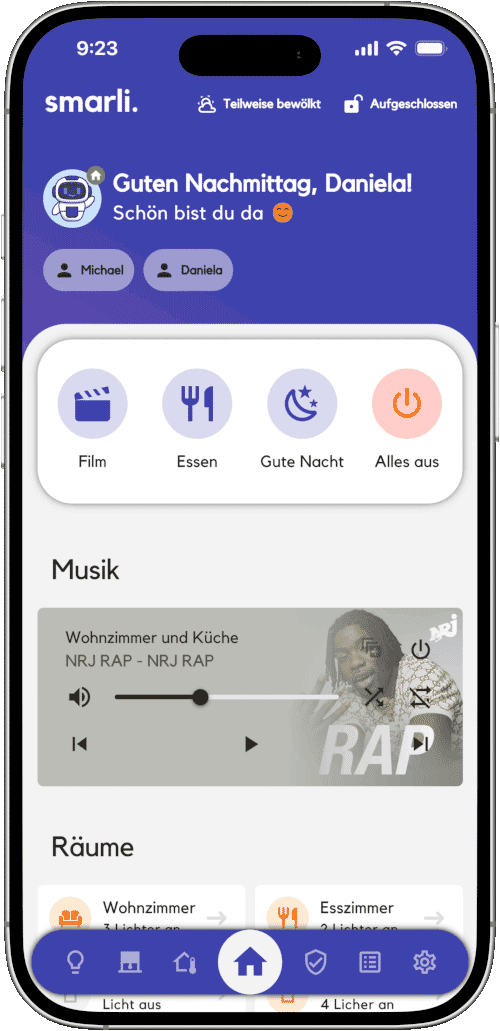 smarli. Smart Home App Musik