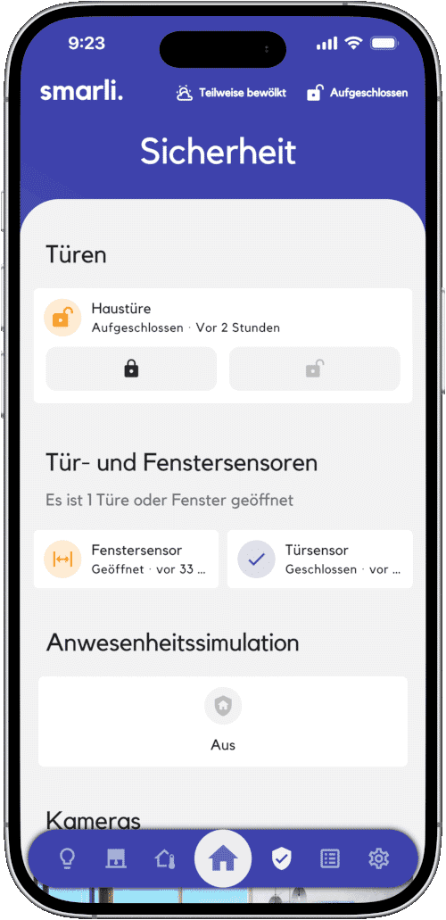 smarli. Smart Home App Türen und Sensoren